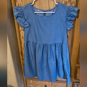 Blue Ruffled Dress/Tunic